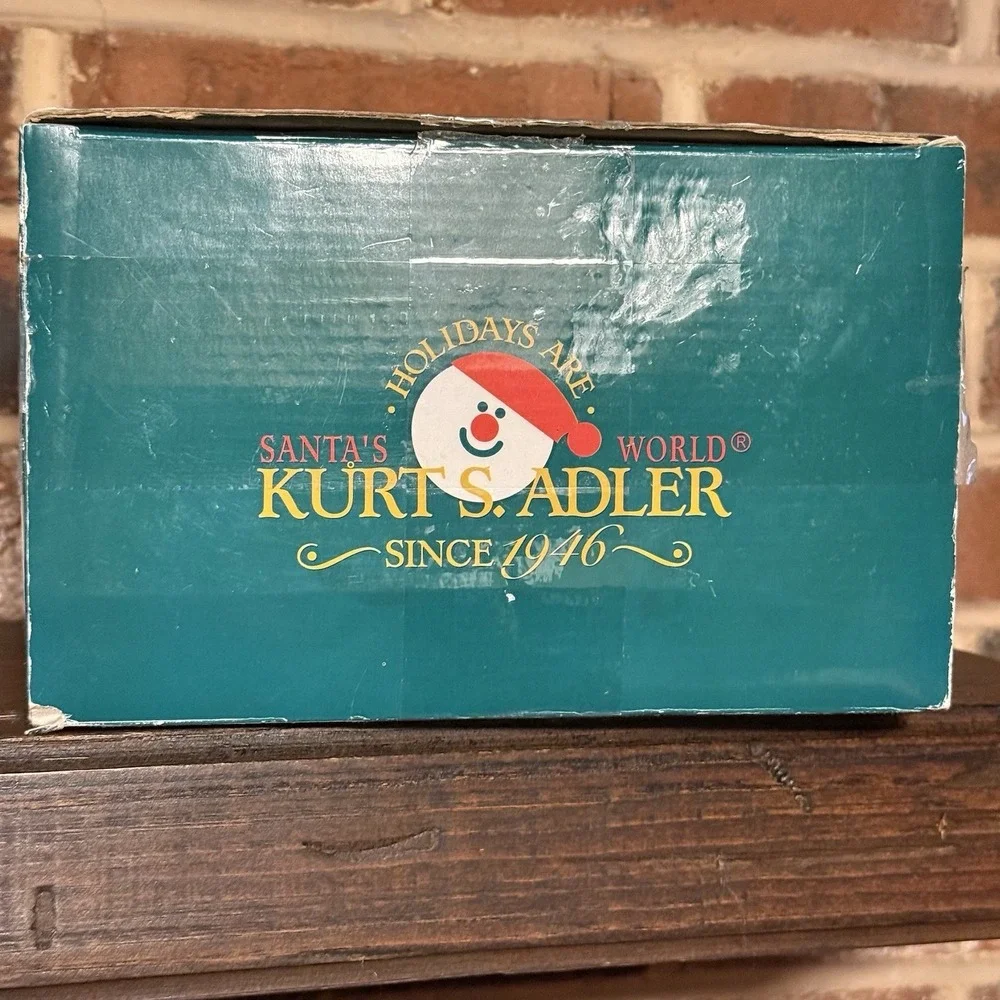 Vtg Kurt S. Adler Xmas Garland 10pc Blue Holiday Lights Set Indoor New in‎ Box